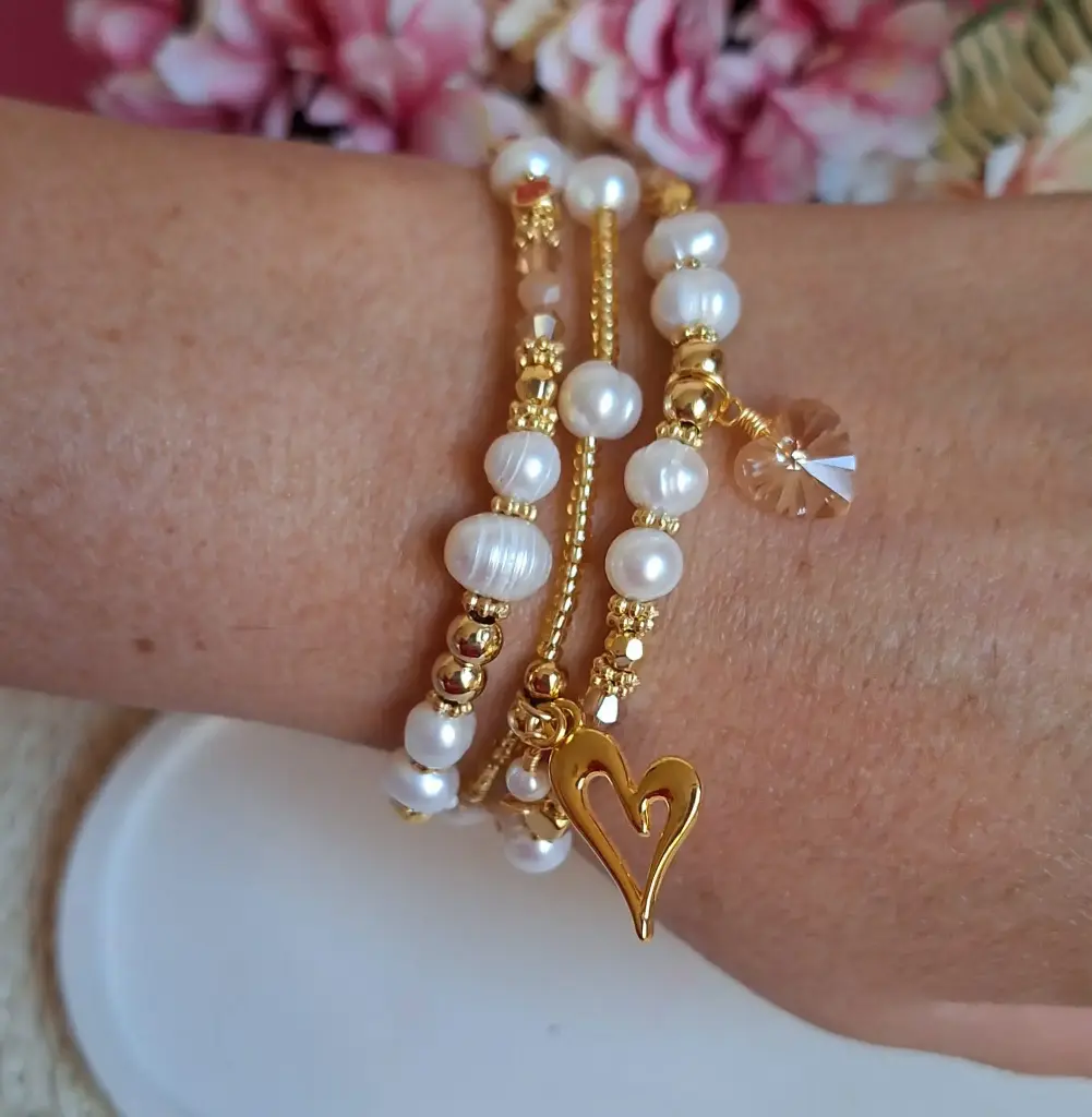 Pulsera Elástica Perlas 
