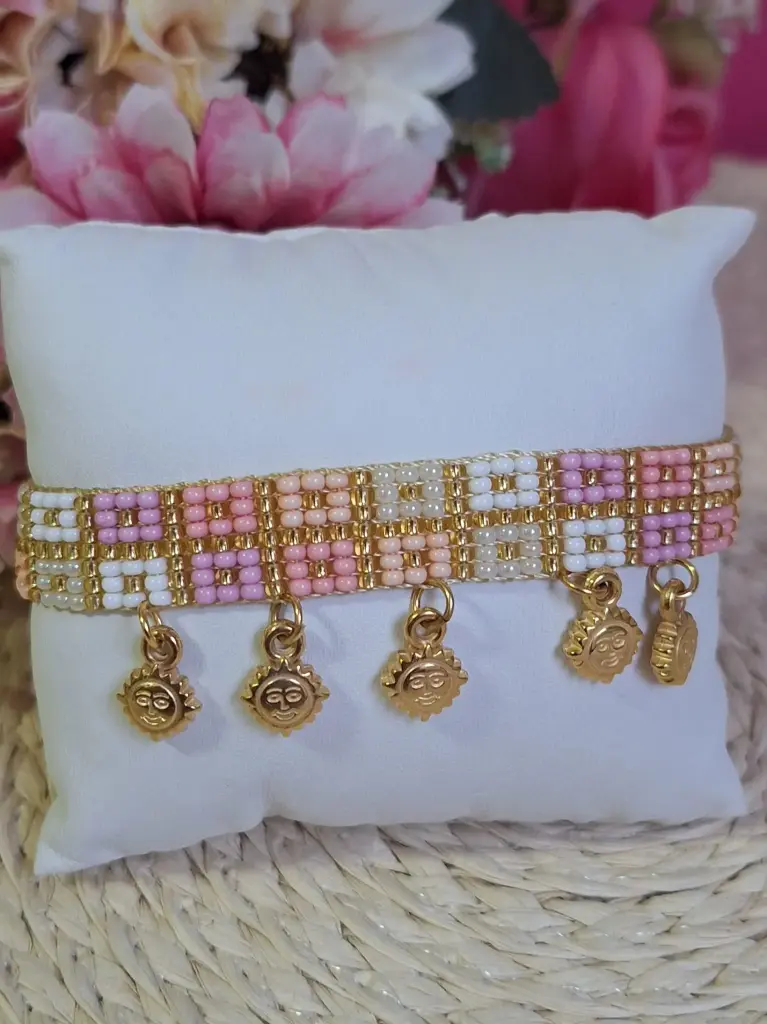 Brazalete Tejido Rosa
