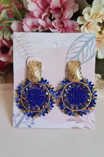 Pendientes Mándala Lu Azul
