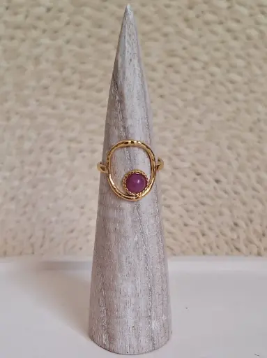 Anillo de Acero Rubí