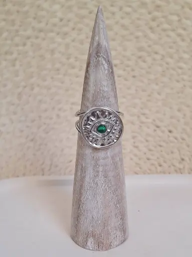 Anillo Ojo protección Malaquita